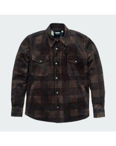 DMD Shirt Check Brown Leather Man
